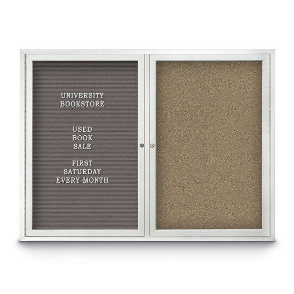 Corkboard, 48"x36", Deep Burgundy/Black